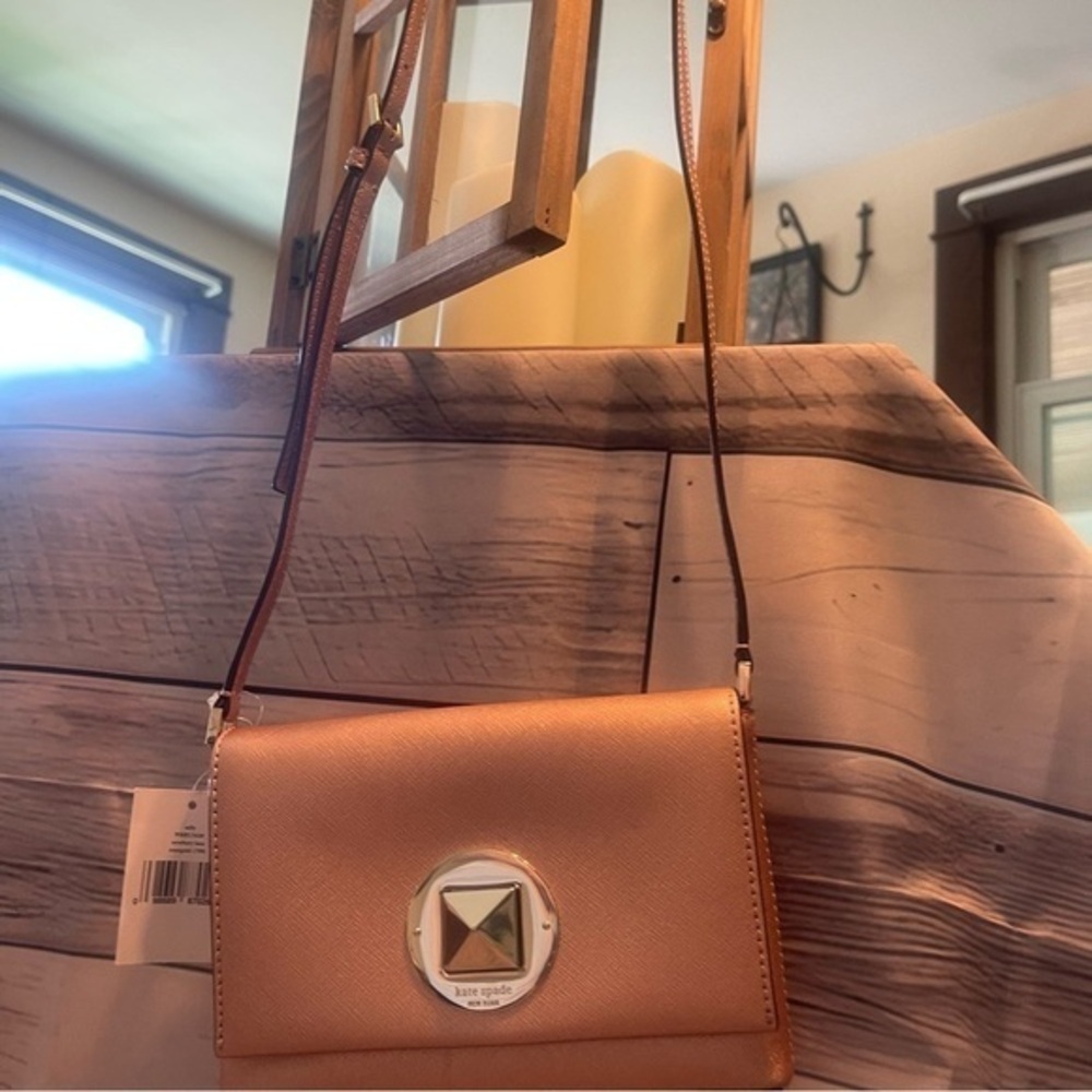 Kate Spade Rose Gold Leather Newbury Lane Sally Clutch& Crossbody Bag 💎 NWT